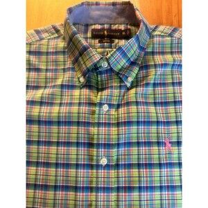 Ralph Lauren Men’s Button Down Shirt XL. Long Sleeve. Non Iron. Plaid. Pony Logo
